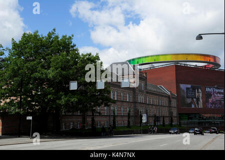 Die ARoS Aarhus Kunstmuseum, ein Kunstmuseum in Aarhus, Dänemark. Stockfoto