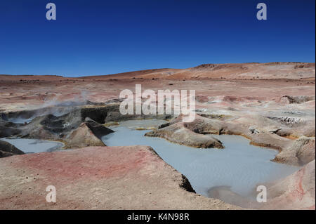 Das Sol de Manaña Geyser Basin (4850 m) im südlichen Bolivien Stockfoto