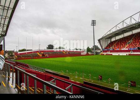 Munster Rugby, Stadion Thomond Park Tour, Limerick, Irland, Stockfoto