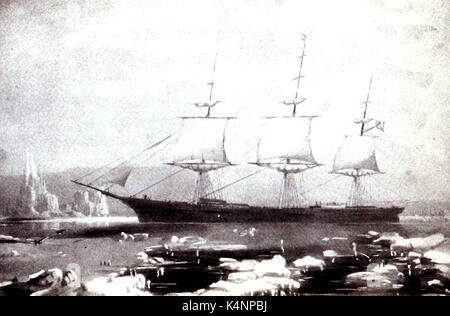 Die Clipper Ship (Windjammer) rote Jacke eine extreme Clipper in New England gebaut - Kapitän im Jahre 1854 war Asa Eldridge. Stockfoto