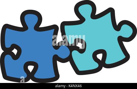 Teile eines Puzzles Stock Vektor
