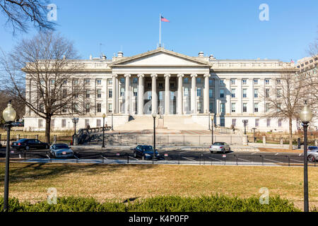 United States Treasury Gebäude in Washington, D.C südlichen Außenfassade.