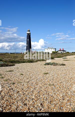 Der alte Leuchtturm Dungeness Kent UK Stockfoto