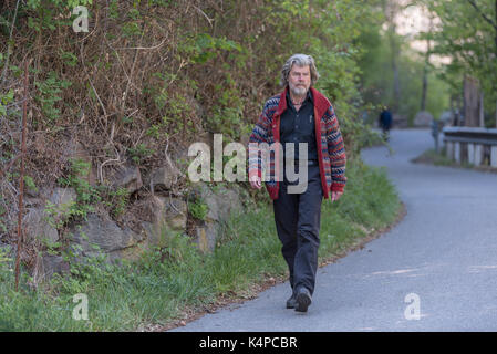 Alpinist Reinhold Messner in seinem Schloss Juval in Südtirol, Italien Stockfoto