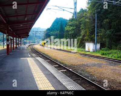 Eisenbahn Bahnhof in Kagoshima, Japan Stockfoto