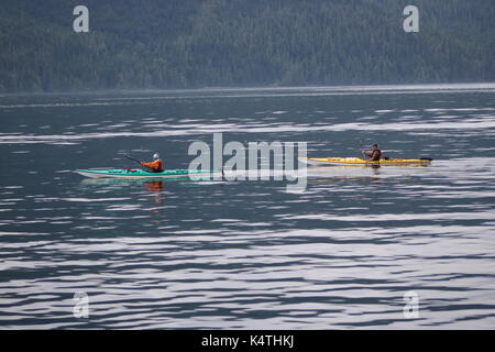 Ocean kayaking Brittish Columbia Stockfoto