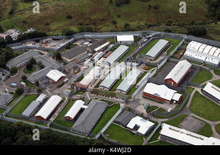 Luftaufnahme von HMP Buckley Hall Gefängnis in der Nähe von Rochdale, Lancashire, Großbritannien Stockfoto