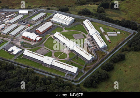 Luftaufnahme von HMP Buckley Hall Gefängnis in der Nähe von Rochdale, Lancashire, Großbritannien Stockfoto