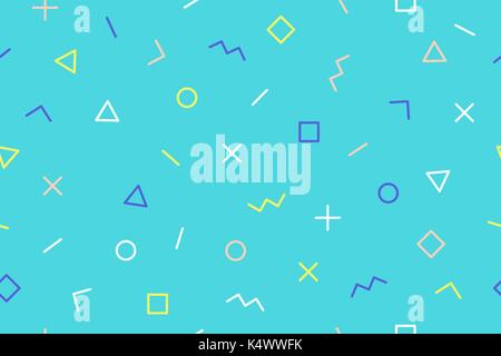 Nahtlose grafische Muster trendy Memphis style Stock Vektor