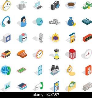 E-Symbole, isometrische Stil Stock Vektor
