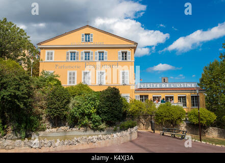 Parfümfabrik Fragonard in Grasse, Cote d'Azur, Frankreich. Die Stadt gilt als die Welthauptstadt des Parfums. Stockfoto