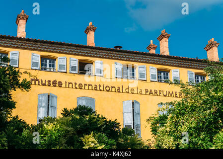 Parfümfabrik Fragonard in Grasse, Cote d'Azur, Frankreich. Die Stadt gilt als die Welthauptstadt des Parfums. Stockfoto