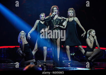 September 06,2017. Kiew, Ukraine. Miss Ukraine 2017, Beauty Pageant. Finale fand im Nationalen Palast der Künste "Ukraina" Stockfoto