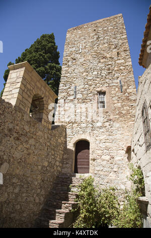 Kloster Agios Panteleimonas, Tilos, Griechenland Stockfoto