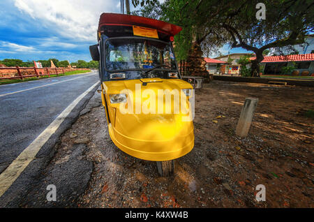 Tuk Tuk Auto in Thailand, Tuk Tuk ist Taxi Auto für Reisen um Ayutthaya Stadt Thailnd Stockfoto