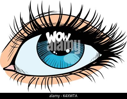 Wow-Highlight im Auge Stock Vektor