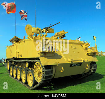 Britische Armee 432 Tank, der in der ersten Irak Krieg eingesetzt, Militär, Fahrzeug, Fahrzeuge, Panzer, England, Großbritannien Stockfoto
