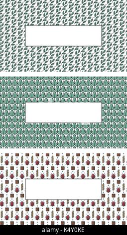 Verschiedene nahtlose natürliche Muster Stock Vektor