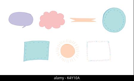 Vektor-Set von verschiedenen Gedanken Blase Stock Vektor