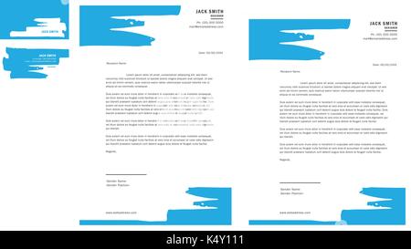 Vektorset mit Visitenkarten und Dokumenten Stock Vektor