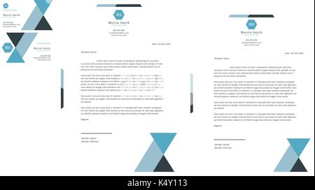 Vektorset mit Visitenkarten und Dokumenten Stock Vektor