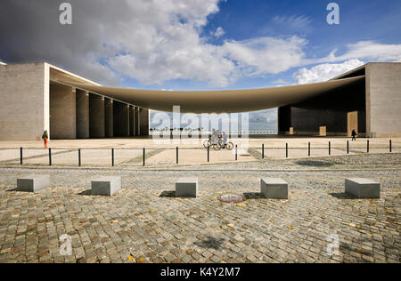 Pavilhão de Portugal von dem Architekten Alvaro Siza Vieira, Parque das Nações. Lissabon, Portugal Stockfoto