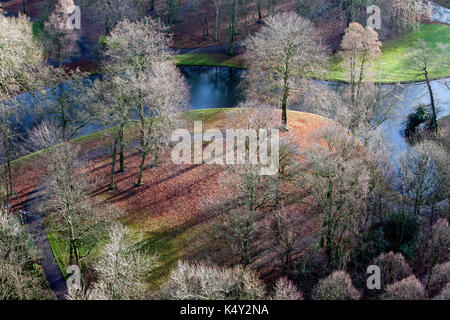 Luftaufnahme von "Het Park" in Rotterdam an einem windigen Tag im Dezember. Keine Manipulationen. Nur der normale Korrekturen ohne Ändern der Farben oder Stockfoto