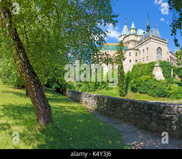 Bojnice - eines der schönsten Schlösser in der Slowakei. Stockfoto