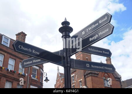 Hampstead Village, nördlich von London Stockfoto