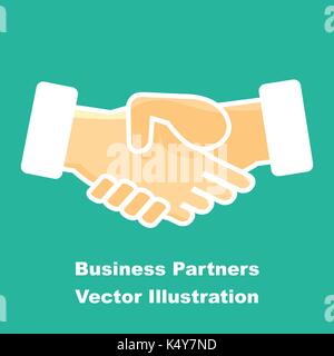 Partnerschaft Symbol. Die Hand schütteln Symbol für Stil, Teamwork und Freundschaft. Geschäftskonzept. Vector Illustration. Stock Vektor