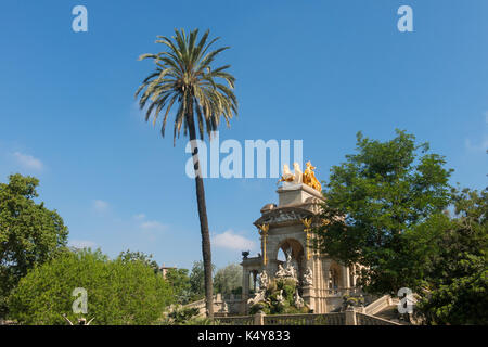 Cascada Brunnen im Park Zitadelle in Barcelona, Spanien. Der Park ist auch der Ciutadella Park genannt. Barcelona ist die Hauptstadt von Katalonien Stockfoto