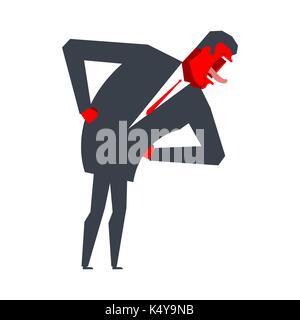 Angry Chef kreischen. Büroalltag. Geschäftsmann schreien. Vector Illustration Stock Vektor