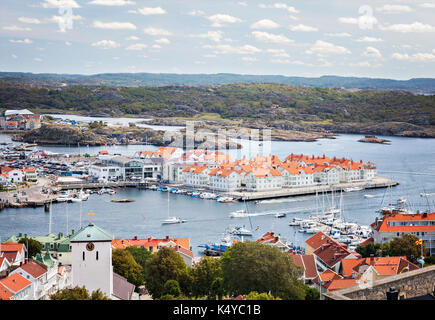 Luftaufnahme von Marstrand und koon an der schwedischen Westküste. Stockfoto