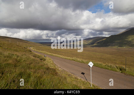 Nordküste 500 Route durch Strath Dionard, Sutherland Stockfoto