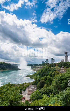 Über den Niagara Falls, Ontario, Kanada Übersicht Stockfoto