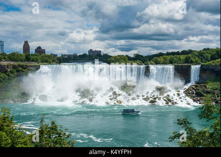 Überblick über die Amerikanischen Fälle, Teil der Niagara Falls, Ontario, Kanada Stockfoto