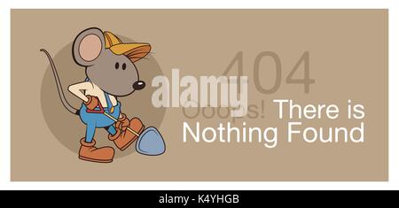 Fehler 404 mit lustigen Mäuse banner Stock Vektor