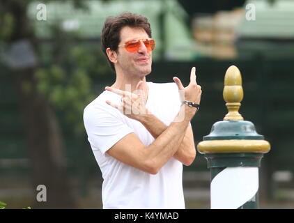 Venedig, Italien. September 2017. Giampaolo Morelli ist am 7. September 2017 während des 74. Internationalen Filmfestivals in Venedig auf dem Lido von Venedig zu sehen. Quelle: Andrea Spinelli/Alamy Live News Stockfoto