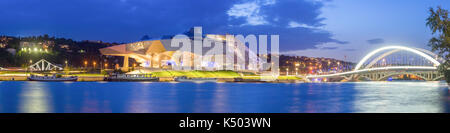 Museum Confluences in Lyon Stockfoto