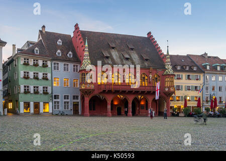 Freiburg im Breisgau, Deutschland. Blick auf die historische Händler Hall Stockfoto