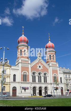 Synagoge von Pilsen, Tschechische Republik Stockfoto