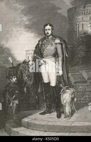 Prinz Albert im Jahr 1845 auf Schloß Windsor Stockfoto