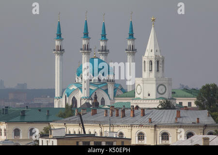 Kasan, Russland - September 7, 2017: Zentrum von Kasan Kreml-, Moschee Kull Shariff Stockfoto