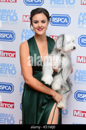 Declan Butler und Sully an der tierischen Helden Awards am Grosvenor House Hotel, London statt. Stockfoto