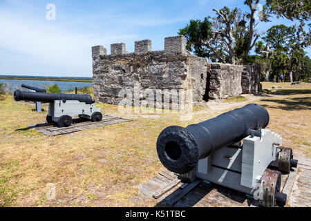 Georgia, St. Simons Island,National Park Service,Fort Frederica National Monument,archäologische Stätte,Kanon,USA USA USA Amerika Nordamerika Stockfoto