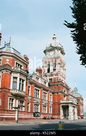 Der viktorianische Eastbourne Rathaus Gebäude auf Grove Road, Eastbourne, East Sussex, Großbritannien Stockfoto