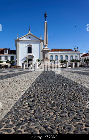 Hauptplatz, Praca Marques de Pombal, in Vila Real de Santo Antonio, Algarve, Portugal Stockfoto