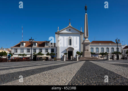 Hauptplatz, Praca Marques de Pombal, in Vila Real de Santo Antonio, Algarve, Portugal Stockfoto