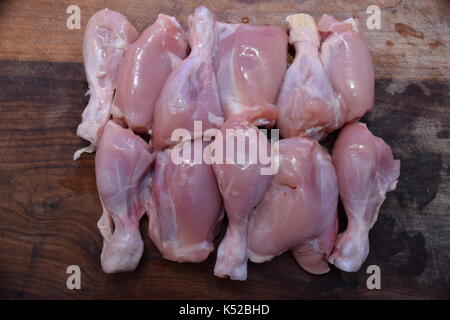 Nahaufnahme von rohem Huhn Stockfoto