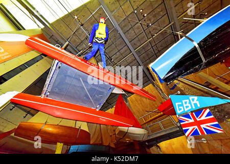 Falmouth Cornwall National Maritime Museum Das Flying dart Segelboot Stockfoto